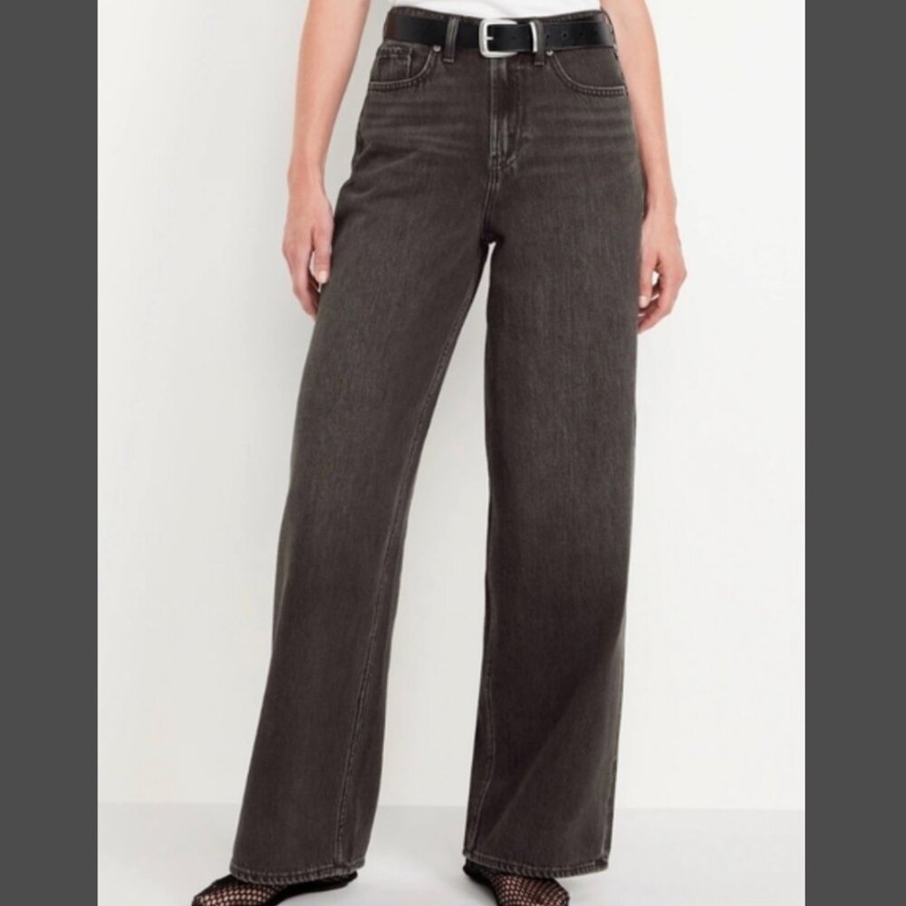 Old Navy High Waisted Baggy Wide Leg Jeans NWT 6 Tall